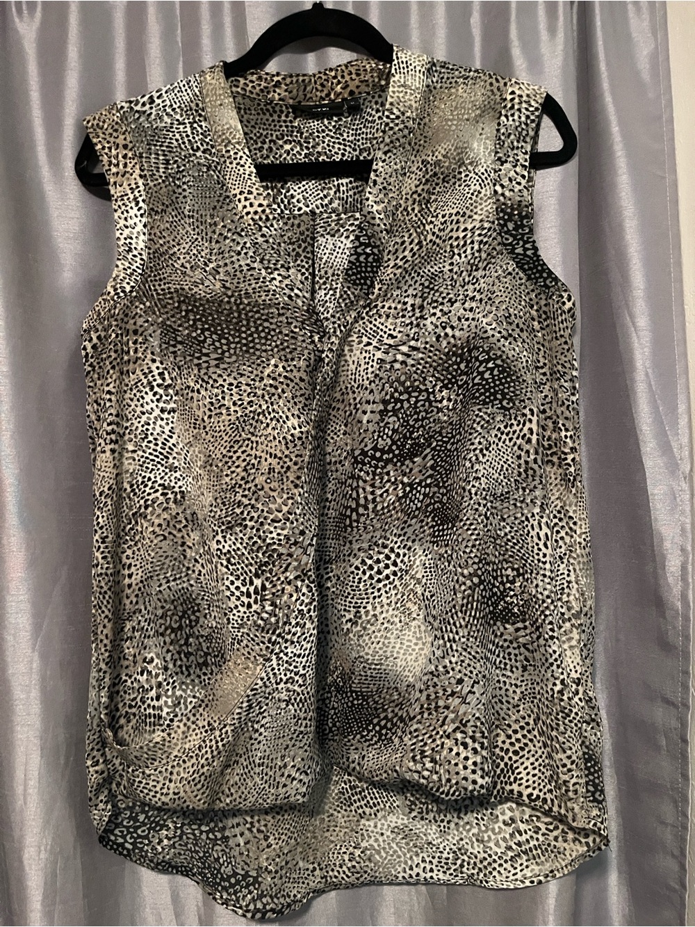 Apt. 9 Sleeveless Animal Print Camisole - Black & Cream